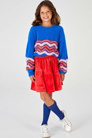 pullover ELZA darkblue/orangered